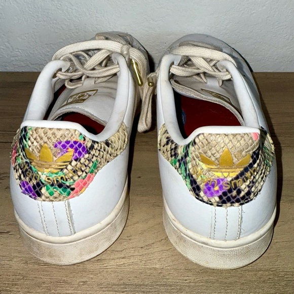Adidas - Sam Smith - Women's Sneakers with Gold and Multicolor Snakeskin Accents - Picture 2 of 5